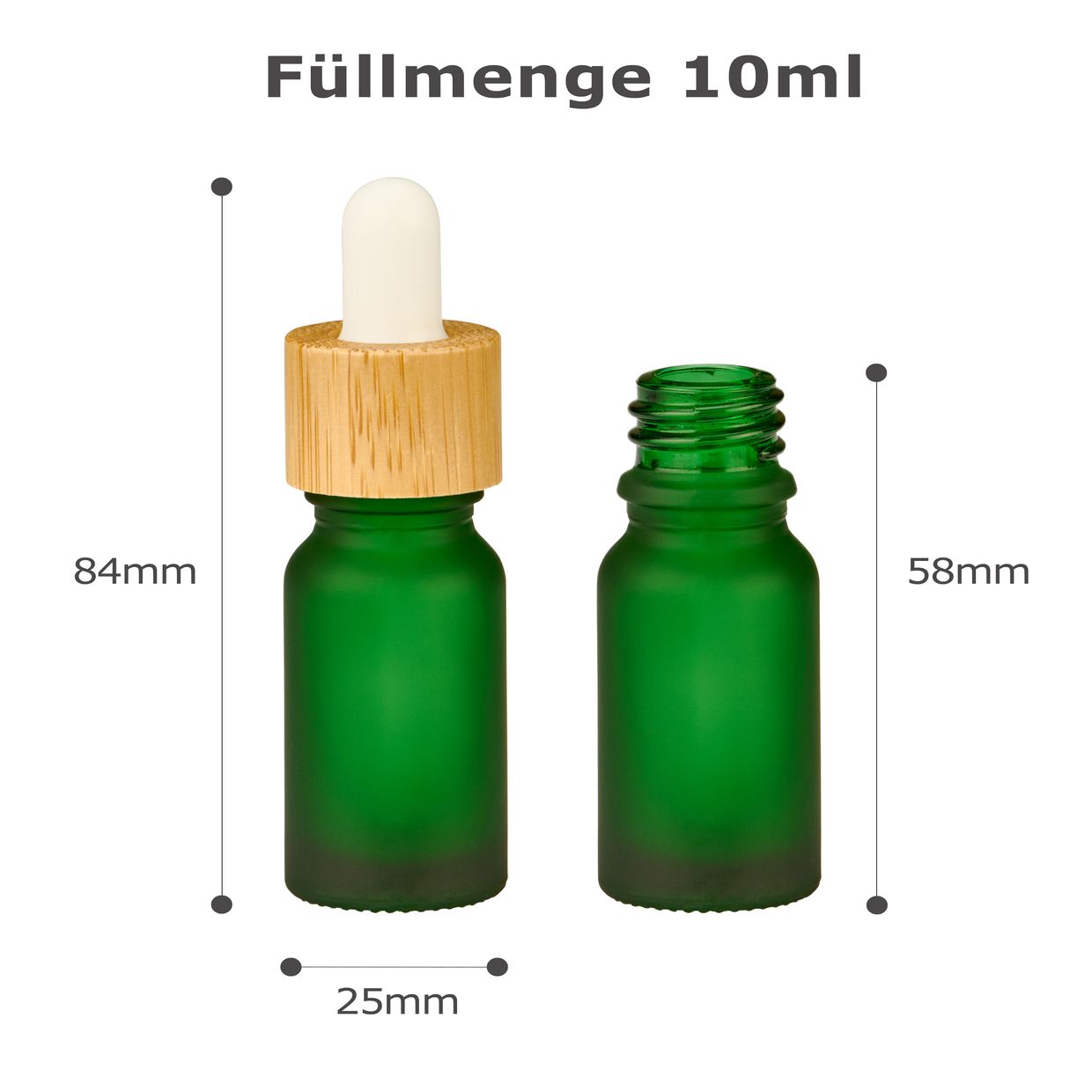 Pipettenflaschen Tropfflasche grün matt mit Trichter hochwertige Dropper Flaschen leer Glasflaschen mit Pipette für Parfüm E Liquid CBD DMSO ätherische Öle Aromatherapie Bachblüten