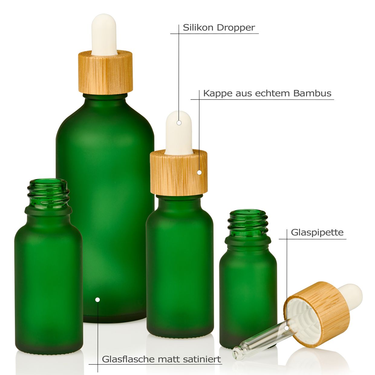 2er Set Braunglas Pipettenflaschen 50 Ml – Mit Tropfer, Spritze, Trichter & Aufklebern, Für Öle & Parfüm