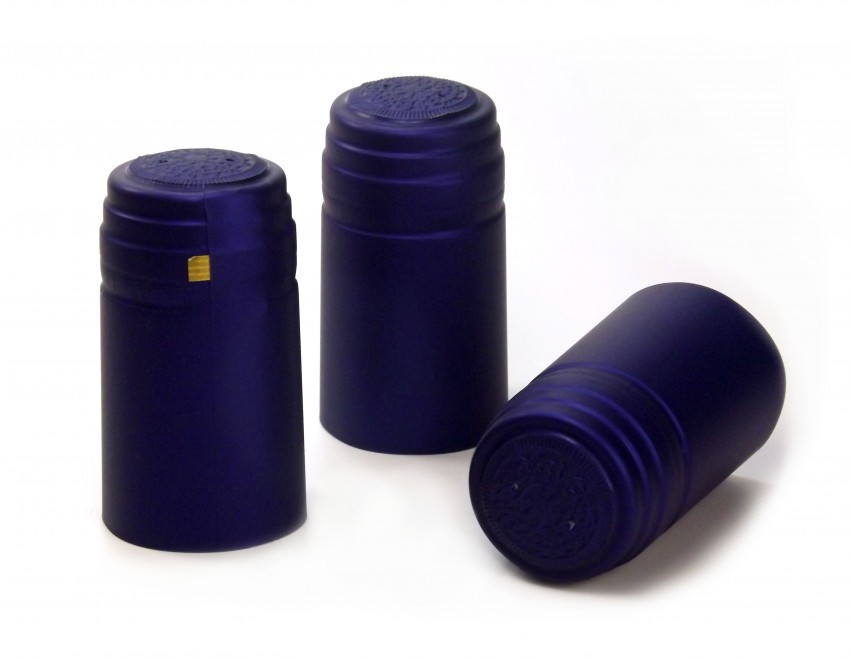 250x Schrumpfkapsel für Glas Flaschen Saphir blau seidenmatt Flaschenkapsel mit Siegel Amazon/Ebay