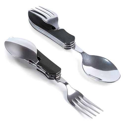 4in1 Essbesteck Messer + Gabel + Esslöffel + Flaschenöffner Edelstahl Besteck # 207759