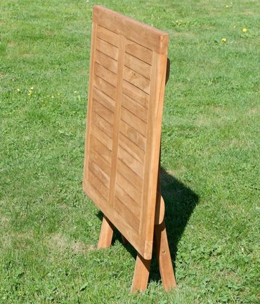 ECHT TEAK Klapptisch Holztisch Gartentisch Garten Tisch 80x80 cm JAV-AVES Holz