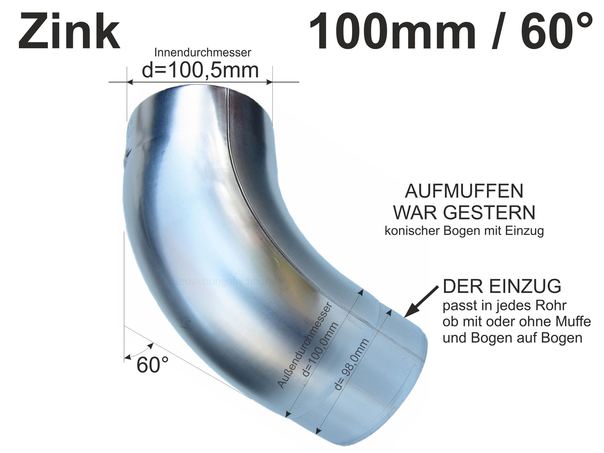 104 mm Schweißbogen 104 Rohr Bogen EDELSTAHL V2A matt DN 100 EN 10374 104 mm Schweißbogen 104 Rohr Bogen EDELSTAHL V2A matt DN 100 EN 10374