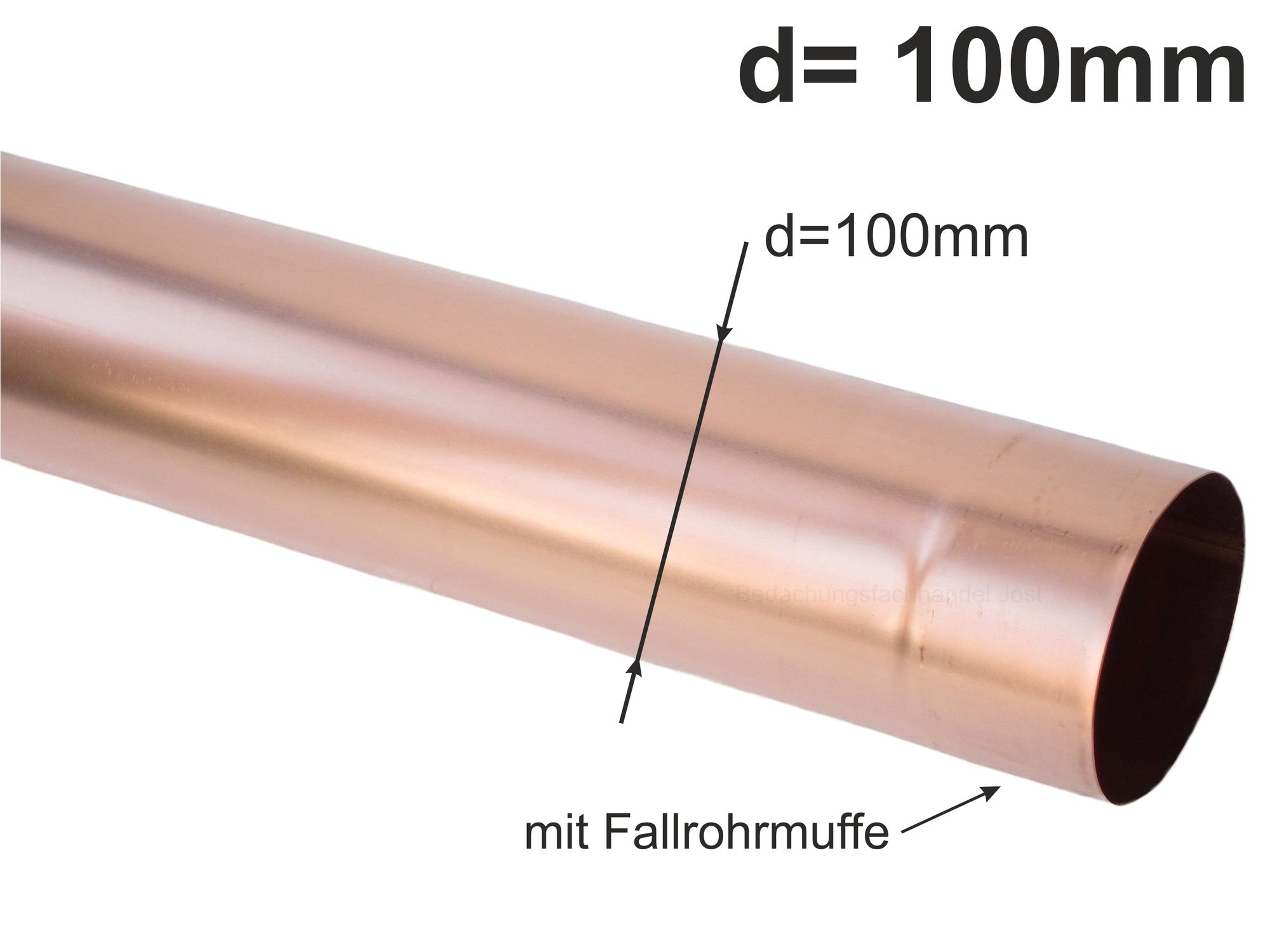 Passstück f. Regenrohr Fallrohr Ablaufrohr Kupfer vers.Längen 100mm Passstück f. Regenrohr Fallrohr Ablaufrohr Kupfer vers.Längen 100mm