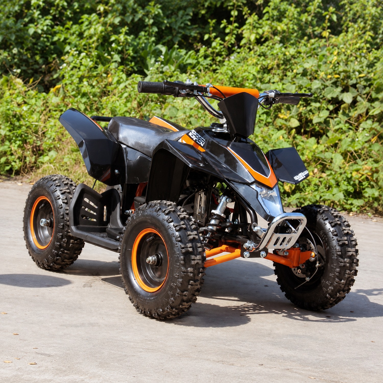 kinderquad highper 50 50ccm – orange vorne schraeg kinderquad highper 50 50ccm – orange vorne schraeg