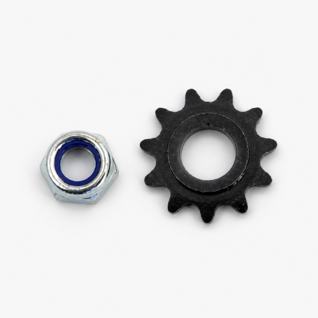 Motorritzel 11 Zähne für 25H-Kette mit M8-Mutter – Ansicht 1 Motorritzel 11 Zähne für 25H-Kette mit M8-Mutter, Studioansicht 1