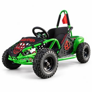 Kinderbuggy 80 ccm, 4-Takt – Grün, Frontansicht links, nähere Aufnahme