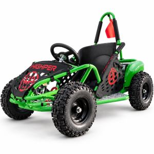 Kinderbuggy 80 ccm, 4-Takt – Grün, Frontansicht schräg links