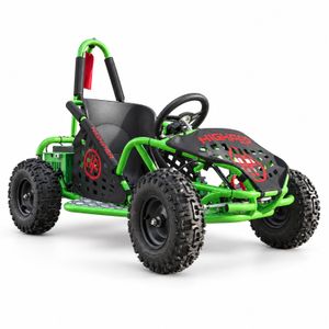 Kinderbuggy 80 ccm, 4-Takt – Grün, Frontansicht schräg rechts