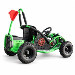 Kinderbuggy 80 ccm, 4-Takt – Grün, rechte Heckansicht, Nahaufnahme