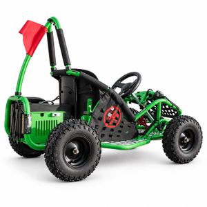 Kinderbuggy 80 ccm, 4-Takt – Grün, Heckansicht schräg rechts
