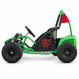 Kinderbuggy 80 ccm, 4-Takt – Grün, linke Seitenansicht, Nahaufnahme