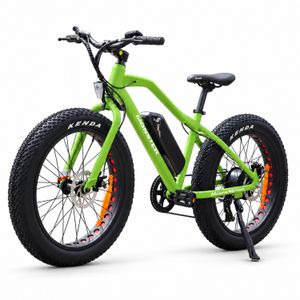 Kinder-E-Fatbike Monster 24 Zoll, 250 W – Grün, Frontansicht schräg links Kinder-E-Fatbike Monster 24 Zoll, 250 W – Grün, Frontansicht schräg links
