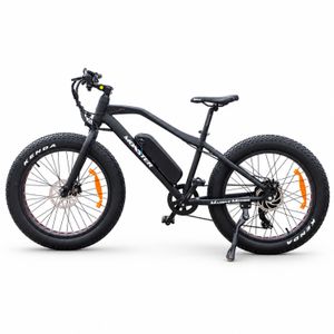 Kinder-E-Fatbike Monster 24 Zoll, 250 W – Schwarz, Seitenansicht links Kinder-E-Fatbike Monster 24 Zoll, 250 W – Schwarz, Seitenansicht links