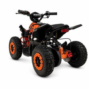 Elektro Pocketquad Q-Limited Orange Heck-Dreiviertel rechts Elektro Kinderquad 1000 Watt 36 Volt Q-Limited Orange – Heck-Dreiviertel rechts