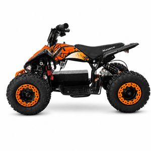 Elektro Pocketquad Q-Limited Orange Seite links Elektro Kinderquad 1000 Watt 36 Volt Q-Limited Orange – Seite links