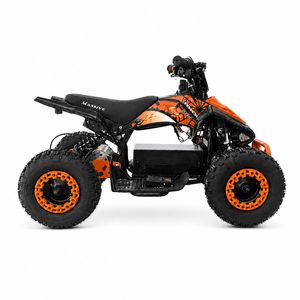 Elektro Pocketquad Q-Limited Orange Seite rechts Elektro Kinderquad 1000 Watt 36 Volt Q-Limited Orange – Seite rechts