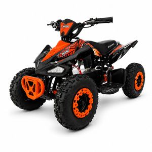 Elektro Pocketquad Q-Limited Orange Front-Dreiviertel links Elektro Kinderquad 1000 Watt 36 Volt Q-Limited Orange – Front-Dreiviertel links