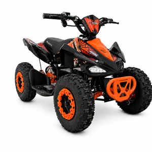 Elektro Pocketquad Q-Limited Orange Front-Dreiviertel rechts Elektro Kinderquad 1000 Watt 36 Volt Q-Limited Orange – Front-Dreiviertel rechts