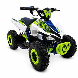 Elektro Pocketquad Q-Limited Grün Front-Dreiviertel rechts Elektro Kinderquad 1000 Watt 36 Volt Q-Limited Grün – Front-Dreiviertel rechts