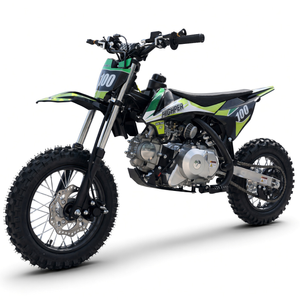 Dirtbike Kindermotorrad 70ccm 4 Takt E-Start Gruen Ansicht 01