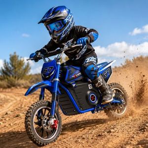Kindermotorrad elektrisch 1000 W 36 V – Blau – Actionaufnahme Kindermotorrad elektrisch 1000 W 36 V – Blau – Actionaufnahme