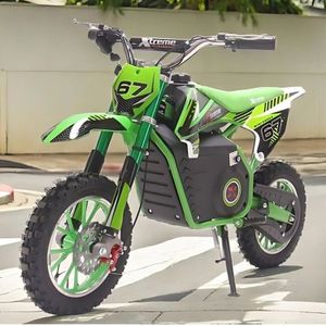 Kindermotorrad elektrisch 1000 W 36 V – Grün – Außenaufnahme