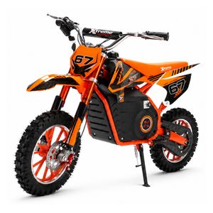 Kindermotorrad elektrisch 1000 W 36 V – Orange – Schrägansicht vorne Kindermotorrad elektrisch 1000 W 36 V – Orange – Schrägansicht vorne