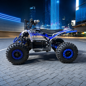 Robustes rotes Elektro Kinderquad mit Differential – Site links