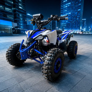 Robustes blaues Elektro Kinderquad mit Differential – Ideal für abenteuerlustige Kinder.
