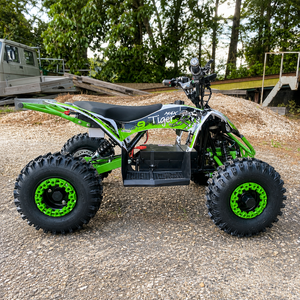 Elektro Kinderquad mit Differential in Grün – Starkes und sicheres Fahrzeug für Kinder.