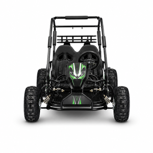 Kinderbuggy Gokart 2 Sitzer 2000 Watt 60 Volt gruen Frontansicht