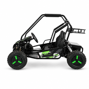 Kinderbuggy Gokart 2 Sitzer 2000 Watt 60 Volt gruen Seitenansicht