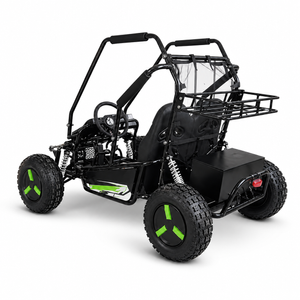 Kinderbuggy Gokart 2 Sitzer 2000 Watt 60 Volt gruen Heck schraeg