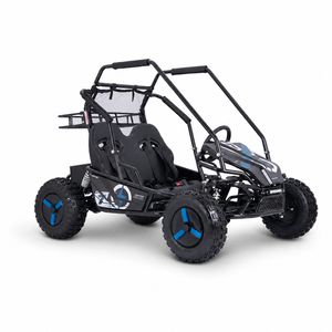 Kinderbuggy Gokart 2 Sitzer 2000 Watt 60 Volt blau Front rechts schraeg Kinderbuggy Gokart 2 Sitzer 2000 Watt 60 Volt blau Front rechts schraeg