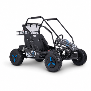 Kinderbuggy Gokart 2 Sitzer 2000 Watt 60 Volt blau Front rechts schraeg Kinderbuggy Gokart 2 Sitzer 2000 Watt 60 Volt blau Front rechts schraeg