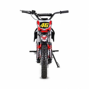 HIGHPER Kinder-Dirtbike 12/10 – 1200 W, 48 V / 14 Ah Rot – Frontansicht HIGHPER Kinder-Dirtbike 12/10 in Rot: in Frontansicht.