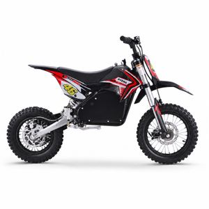HIGHPER Kinder-Dirtbike 12/10 – 1200 W, 48 V / 14 Ah Rot – Seitenansicht rechts HIGHPER Kinder-Dirtbike 12/10 in Rot: in rechter Seitenansicht.