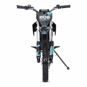 HIGHPER HP116E mit blauem Dekor und schwarzem Rahmen: Frontansicht.