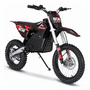HIGHPER HP116E mit rotem Dekor und schwarzem Rahmen: Schrägansicht vorn rechts.