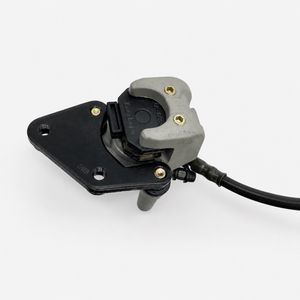 Komplette hydraulische Vorderradbremse für Highper DBK12 – Ansicht 2 Komplette hydraulische Vorderradbremse für Highper DBK12, Studioansicht 2