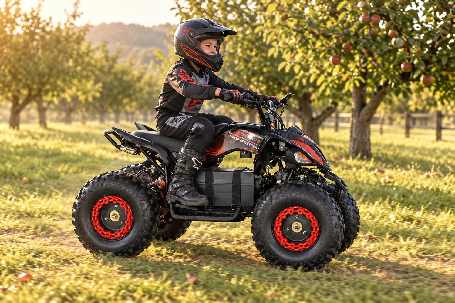 BULLDOGGE ATV016E Premium Edition mit Fahrer und Schutzausrüstung im Gelände