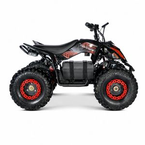 Kinderquad elektrisch ATV016 Rot auf Wiese