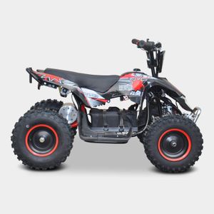 elektro kinderquad highper 1000w 36v – rot seitenansicht