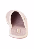 Glückspilz Filzpantoffel von Adelheid rosa innen ein rosa Filzpantoffel von innen mit rosa Innensohle und heller Einfassung außen