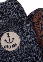 Detailbild mit Ankerpatch der Glück ahoi Stricksocken