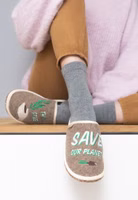 Pantoffel Save our planet think green 