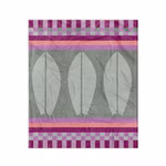 eine Adelheid Kuscheldecke mit stilisiertem Surfbrettmotiv in den Farben salbei, türkis, rosa, pink und lila