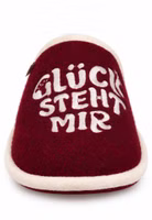 Glück steht mir Filzpantoffel Frontalansicht