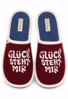 Glück steht mir Filzpantoffel