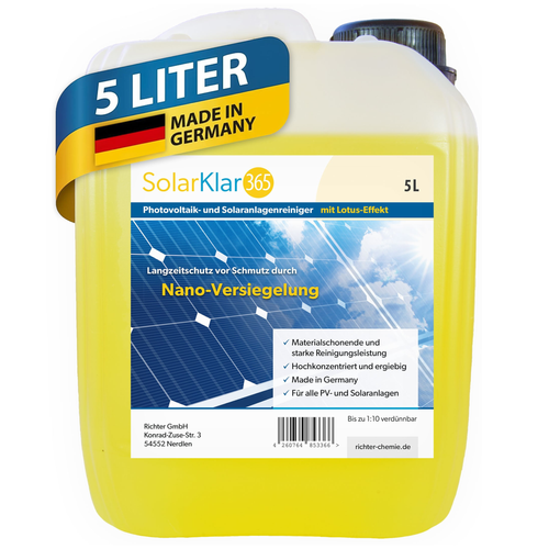SolarKlar365 Photovoltaik-Reiniger im 5-Liter-Kanister